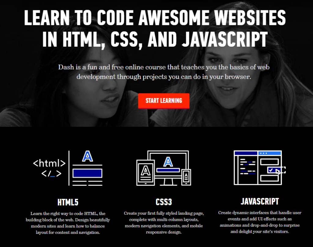 Dash HTML, CSS, & Javascript Course - General Assembly