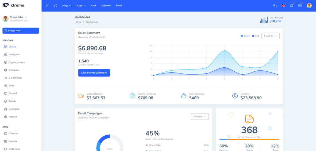 Xtreme Bootstrap Admin – Efficient and Aesthetic Template