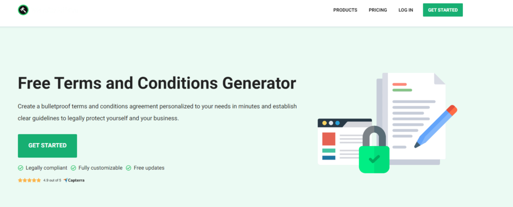 Ecommerce Terms & Conditions Generator by WebsitePolicies