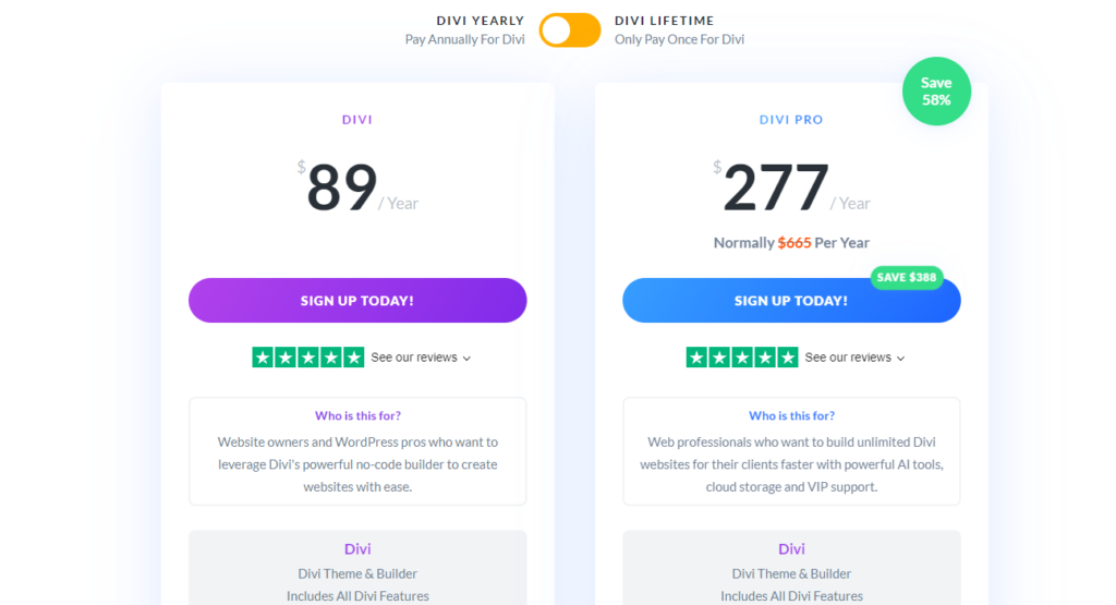 How much does Divi Builder cost