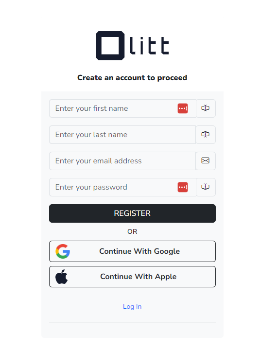 Set up your OLITT account: