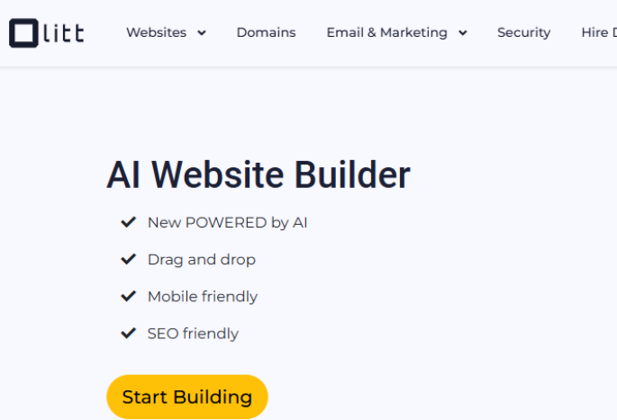 Easy website builder features