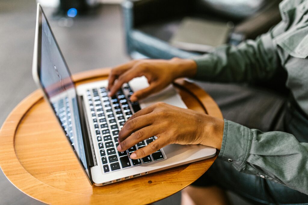 image of someone reading a blog