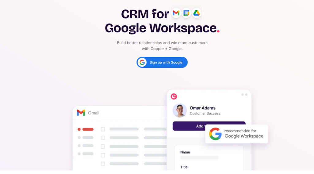 Best CRM for Google Workspace