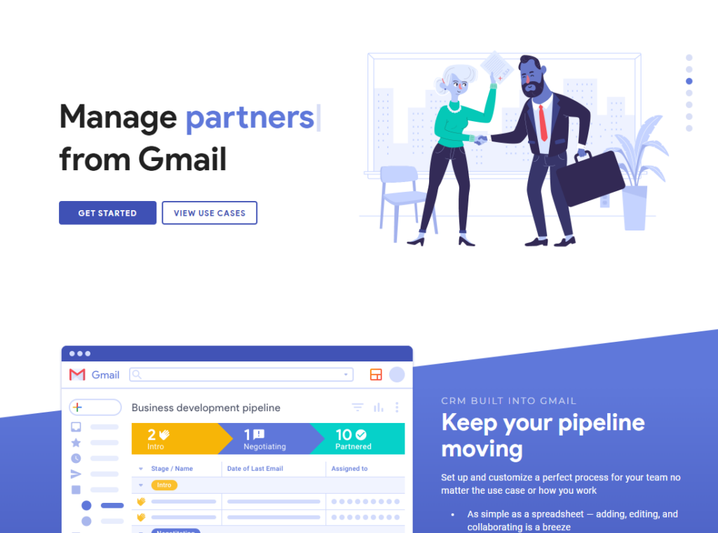 Streak is a unique CRM that lives entirely within Gmail, transforming your inbox into a powerful CRM system. 