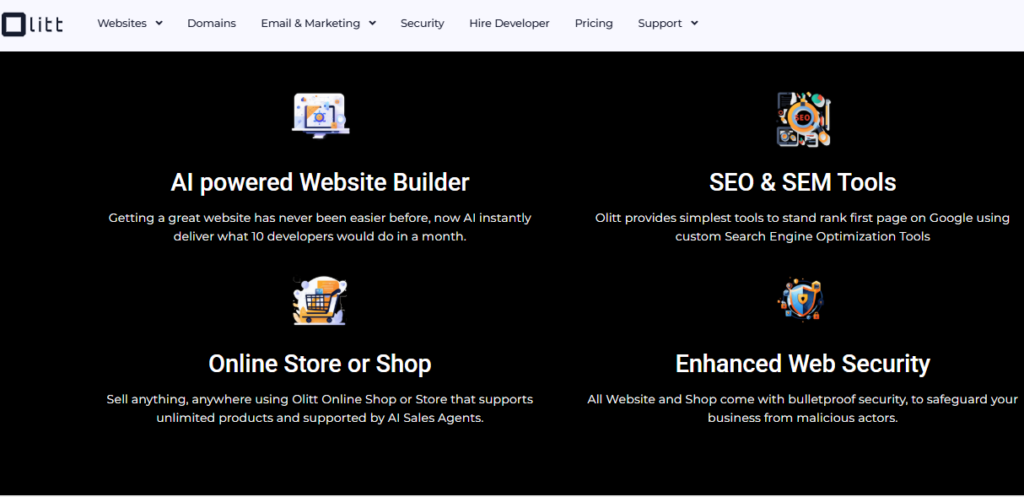 Build your own website with Olitt