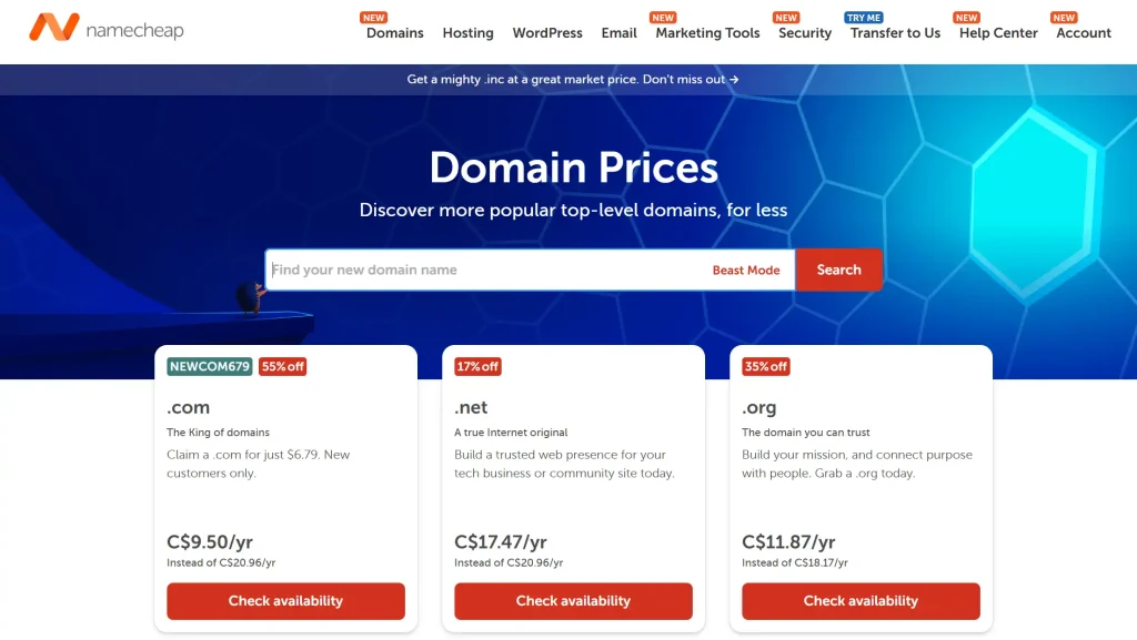 Where To Buy A Domain Name (Top Registrars) 3 Namecheap